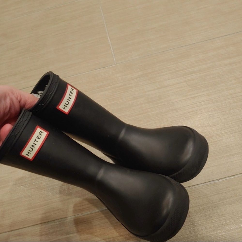 Hunter Kids Black Rain Boots
